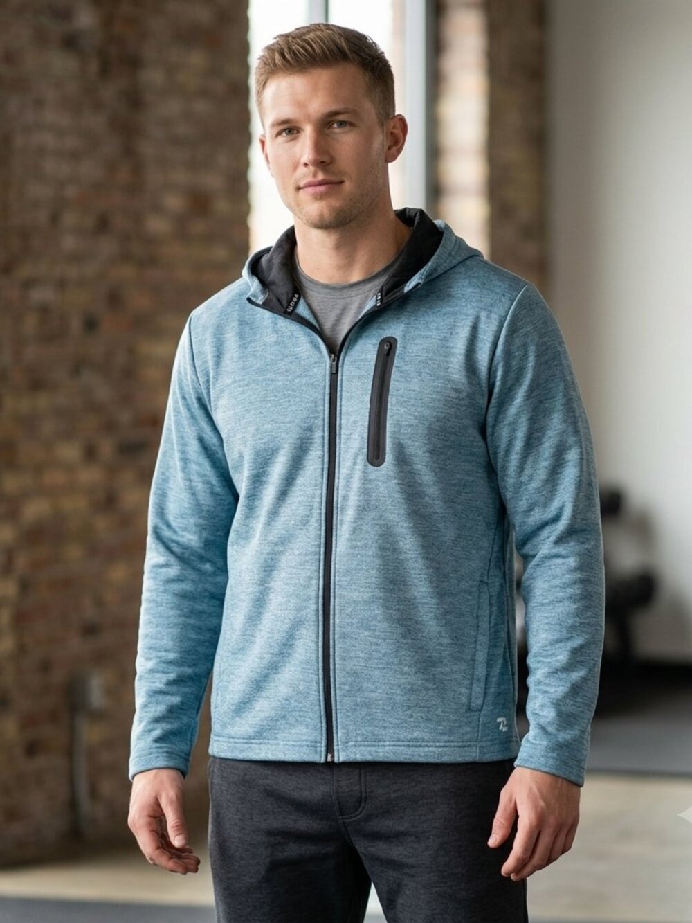 Zelos Men's Tech Fleece Comfort Full Zip Hoodie XL